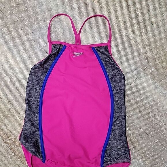 SPEEDO YOUTH GIRLS ONE PIECE BATHING SUIT SIZE 14 - Picture 3 of 9